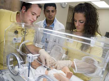 baby sim with nursing students