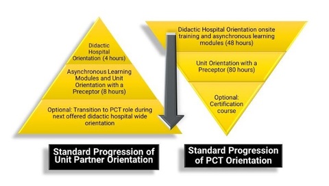 Diagram showing Standard Progression of Orientation for Unit Partner and PCT 