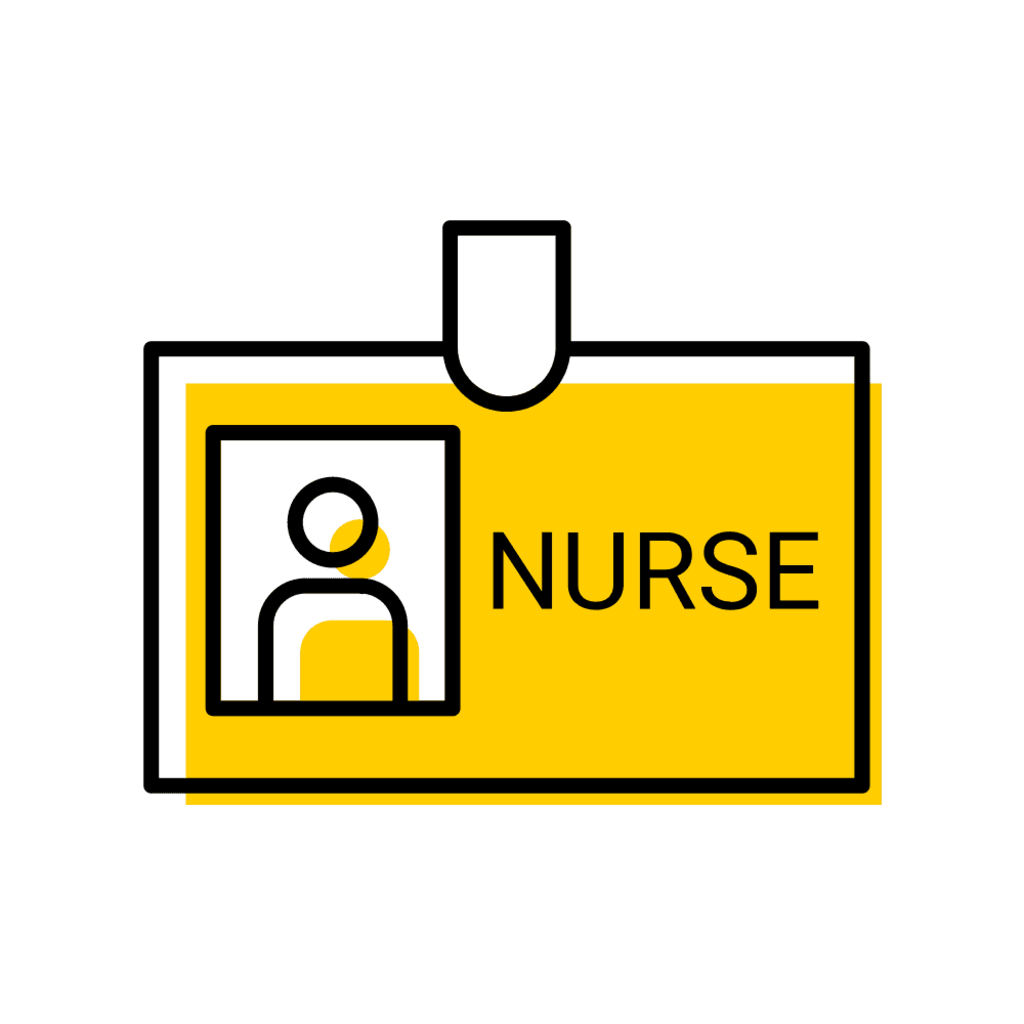 Nurse ID badge icon