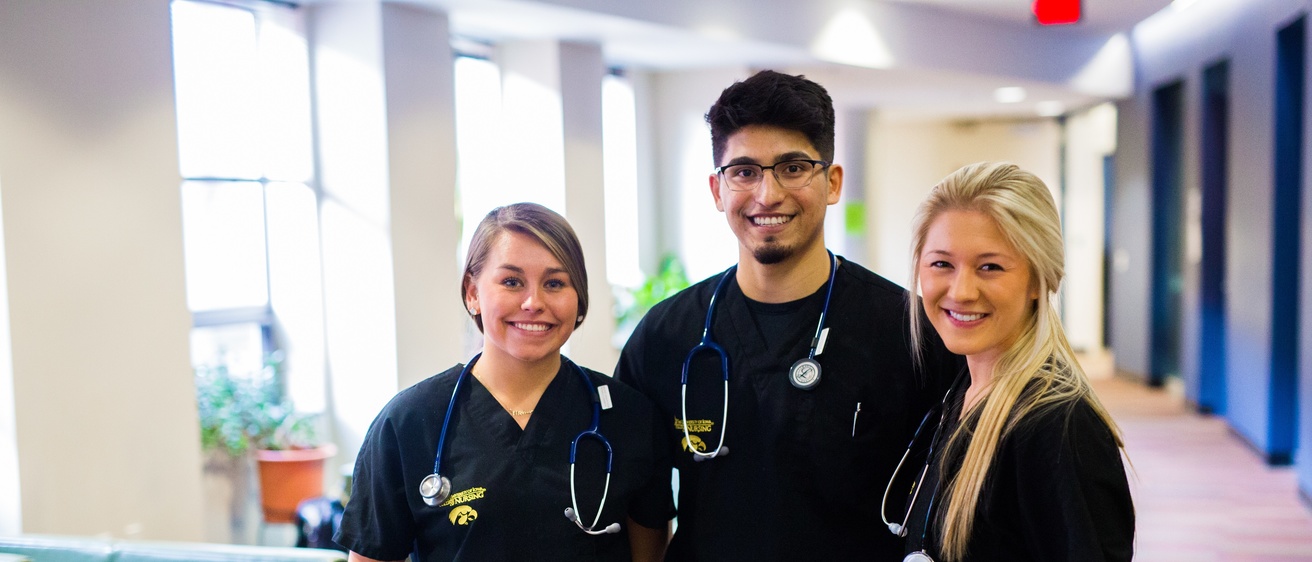 Three nursing students